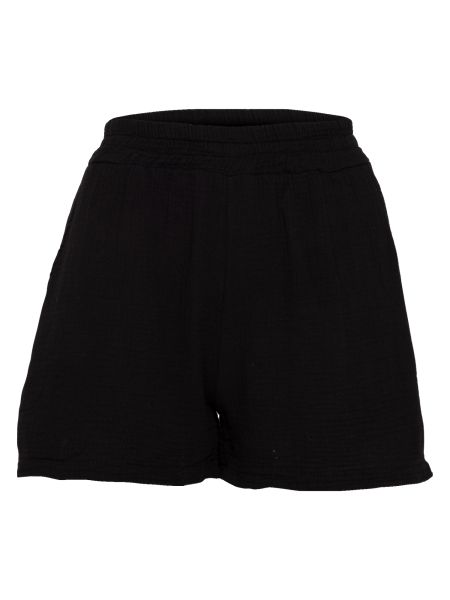 Musselin Shorts, schwarz