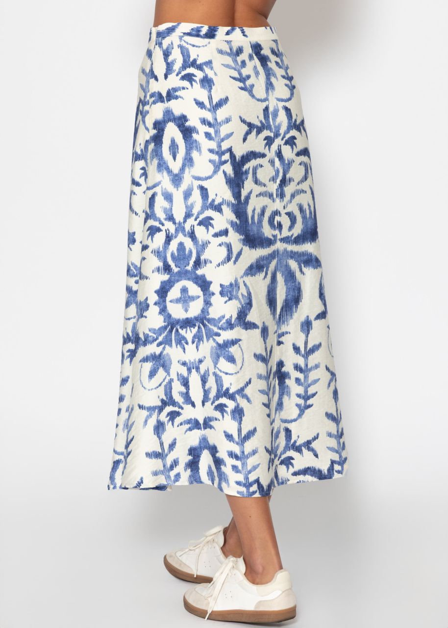Maxirock mit Print - blau