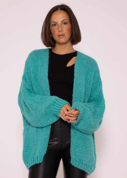 Oversize Cardigan - türkis