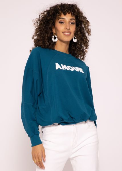 Sweatshirt "AMOUR", blau