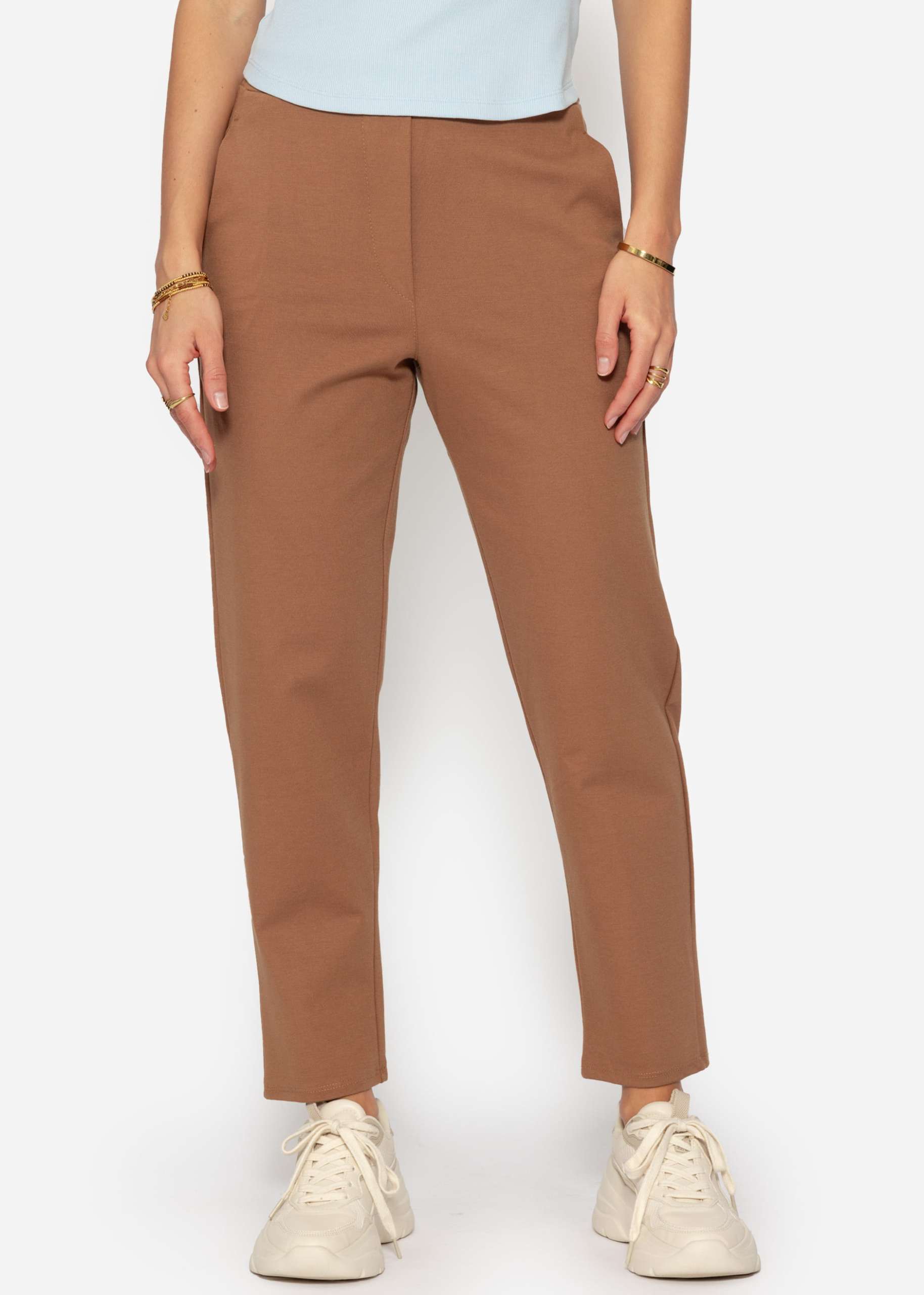 Jersey Chinos - braun