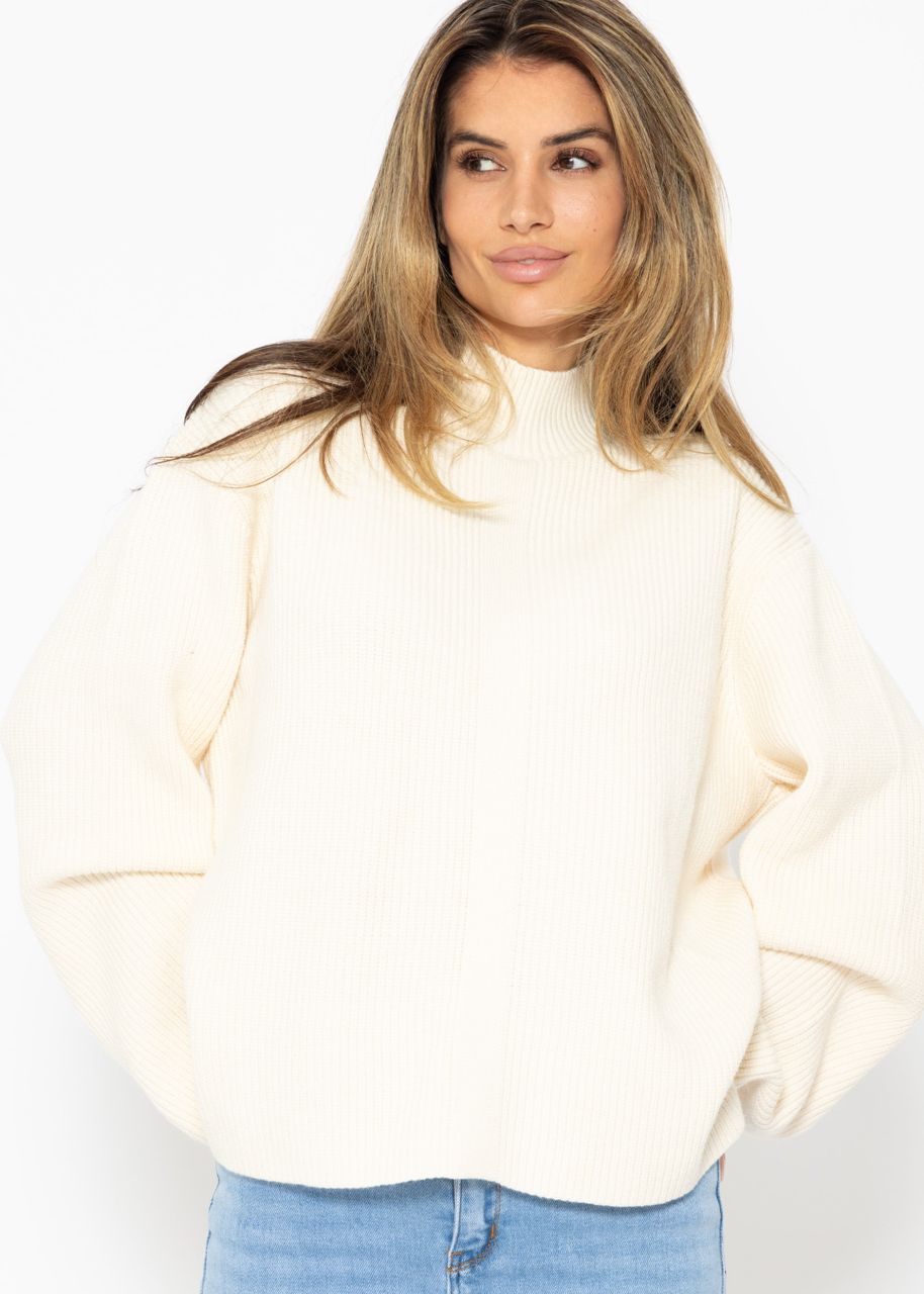 Turtleneck Pullover - offwhite