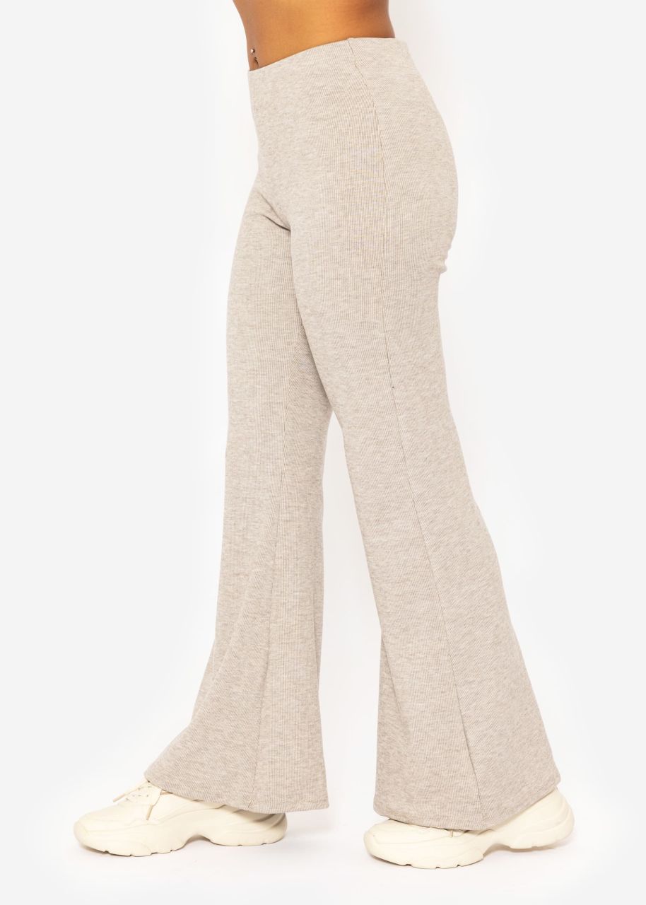 Jersey Flare Pants - taupe meliert