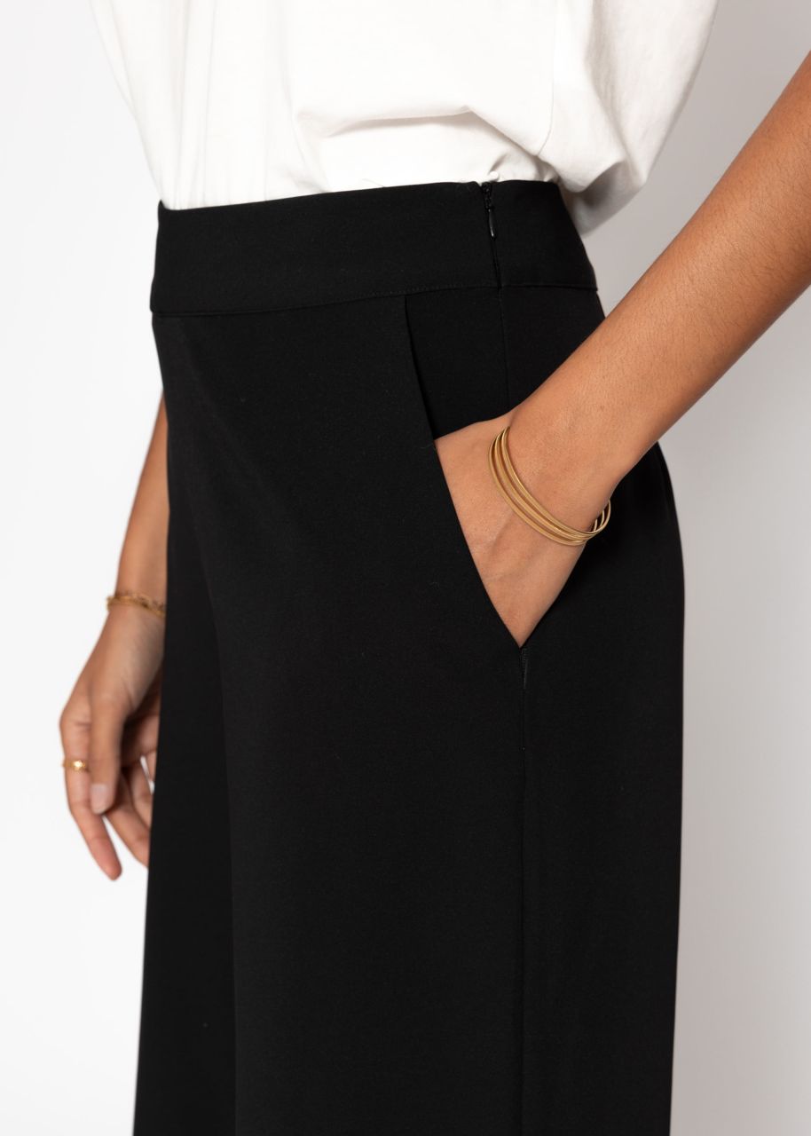 Leichte Stoffhose - schwarz