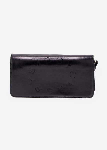 Glänzende SASSYCLASSY Handtasche, schwarz