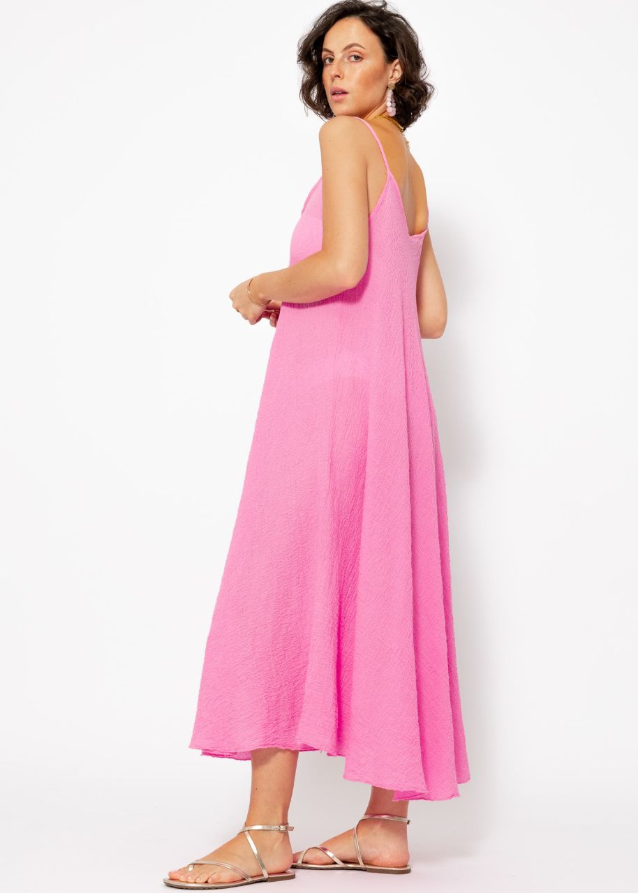 Musselin Beach Kleid - pink