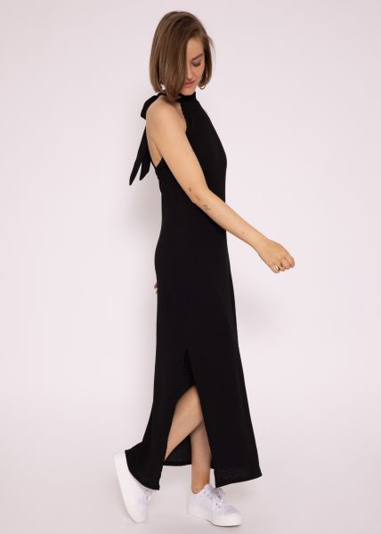 Langes Kleid mit Rückenausschnitt, schwarz