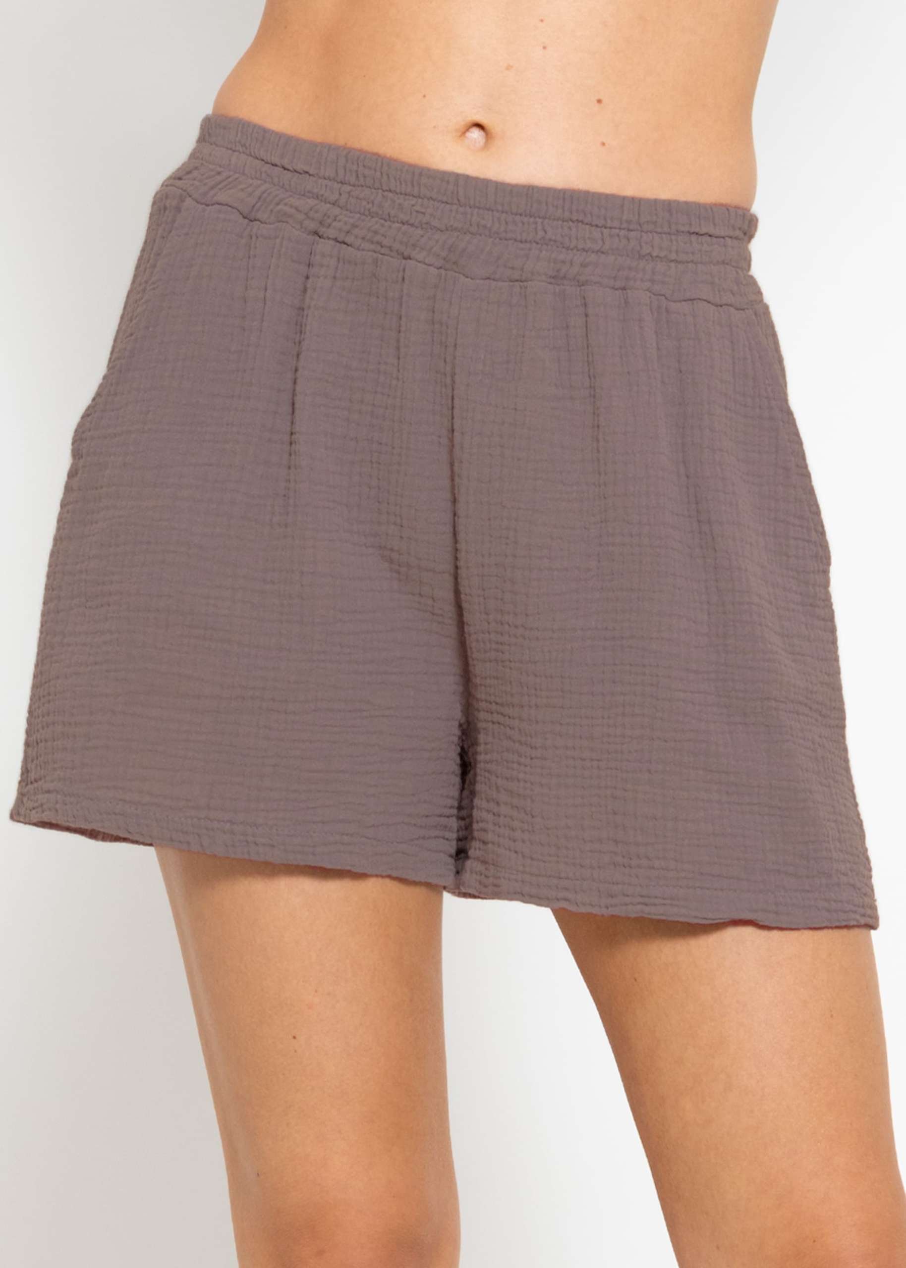 Musselin Shorts, taupe