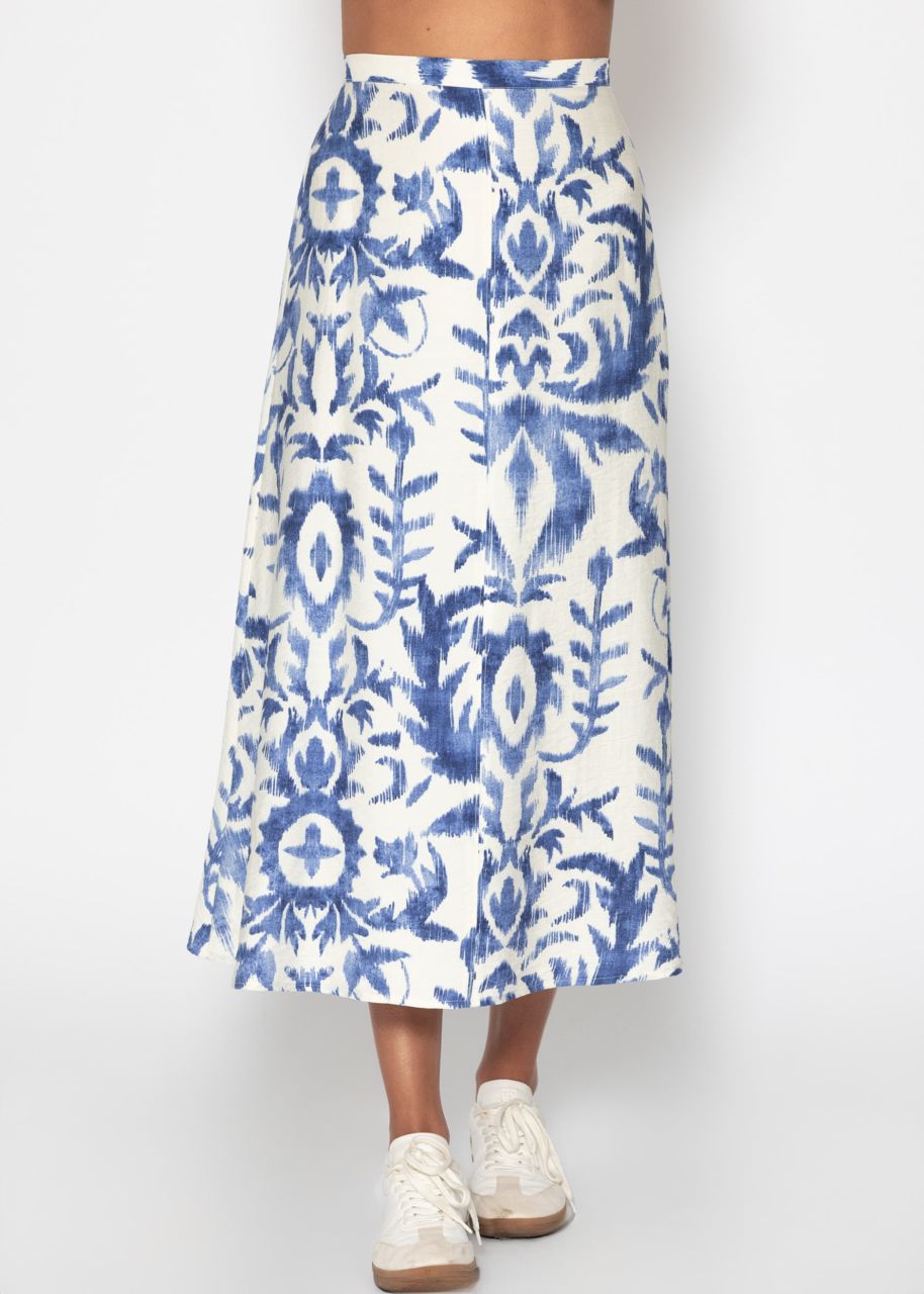 Maxirock mit Print - blau