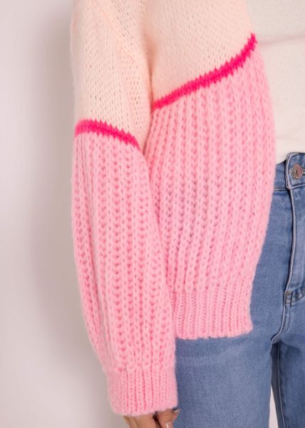 Lose fallender Cardigan - rosa