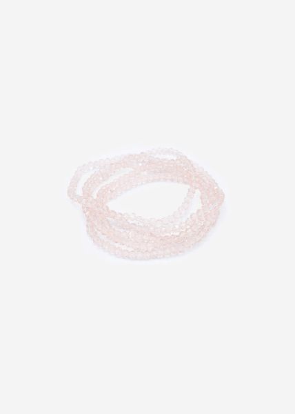 Mehrreihiges Perlen Armband - rosa