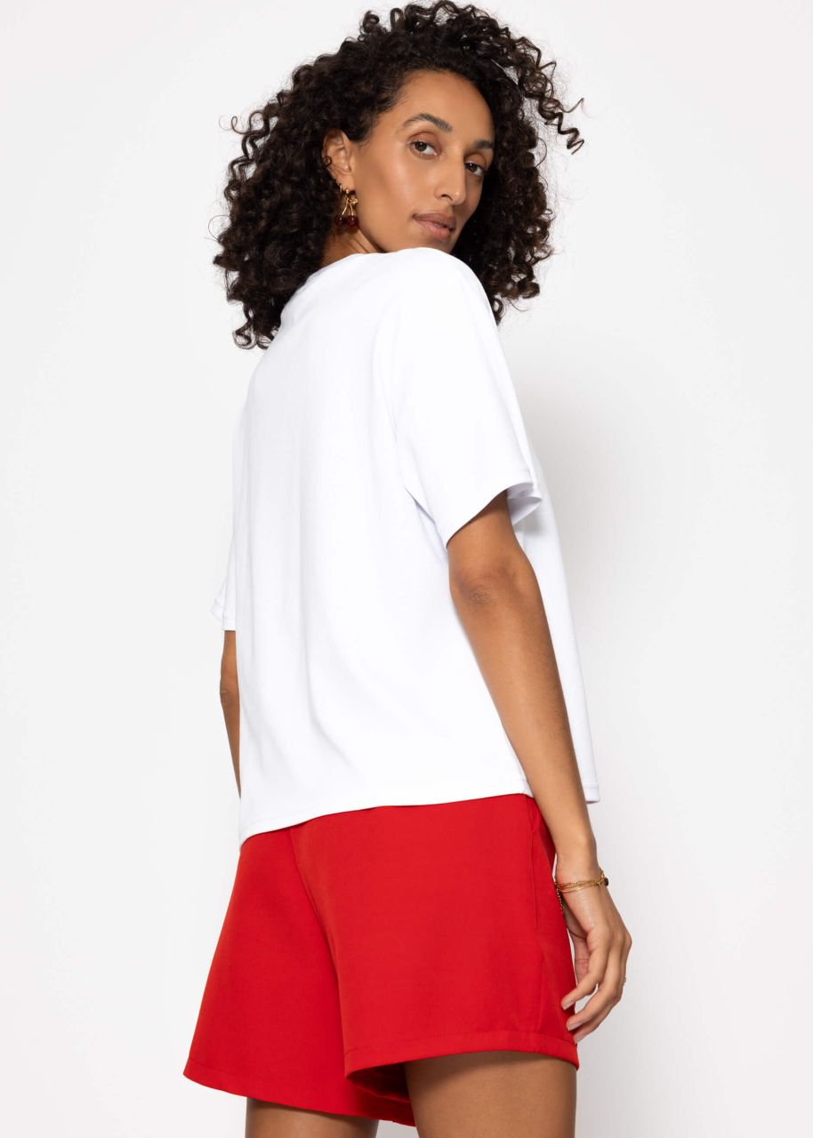 T-Shirt mit LA DOLCE VITA Print - weiß