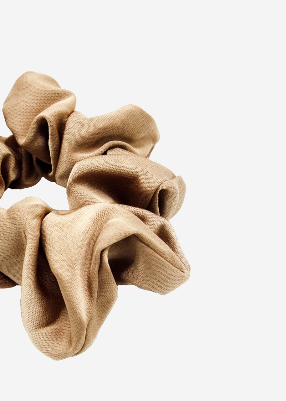 Satin-Scrunchie, taupe