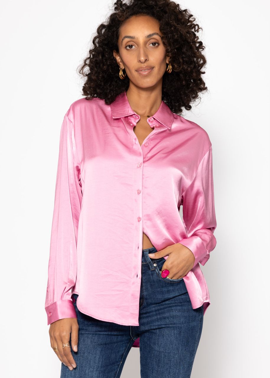 Satin Bluse - pink