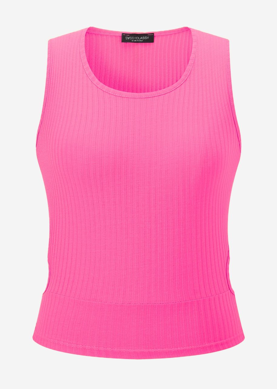 Top mit Cut-Out - pink