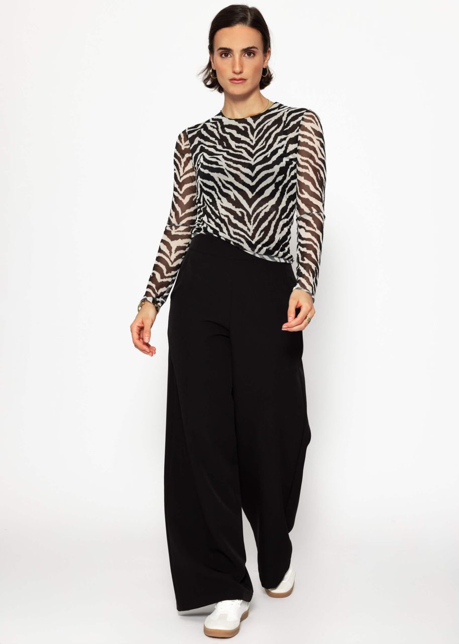 Zebra Mesh Shirt - schwarz