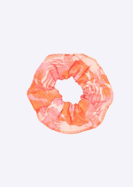 Scrunchie mit Print, orange