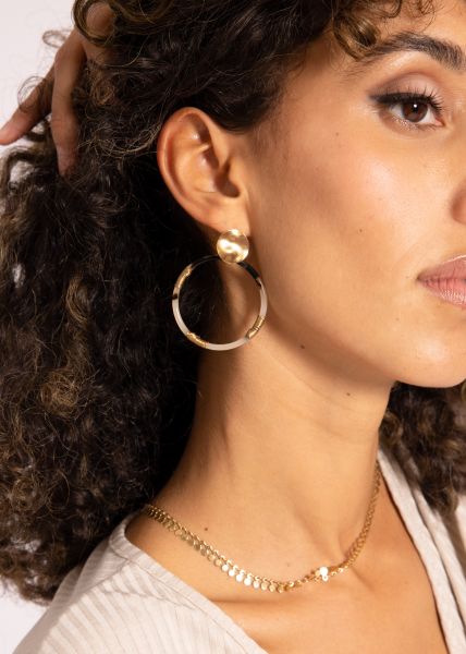Ohrstecker mit Schildpatt-Anhänger, gold