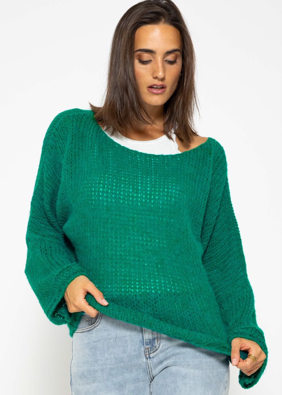 Oversize Pullover - grün
