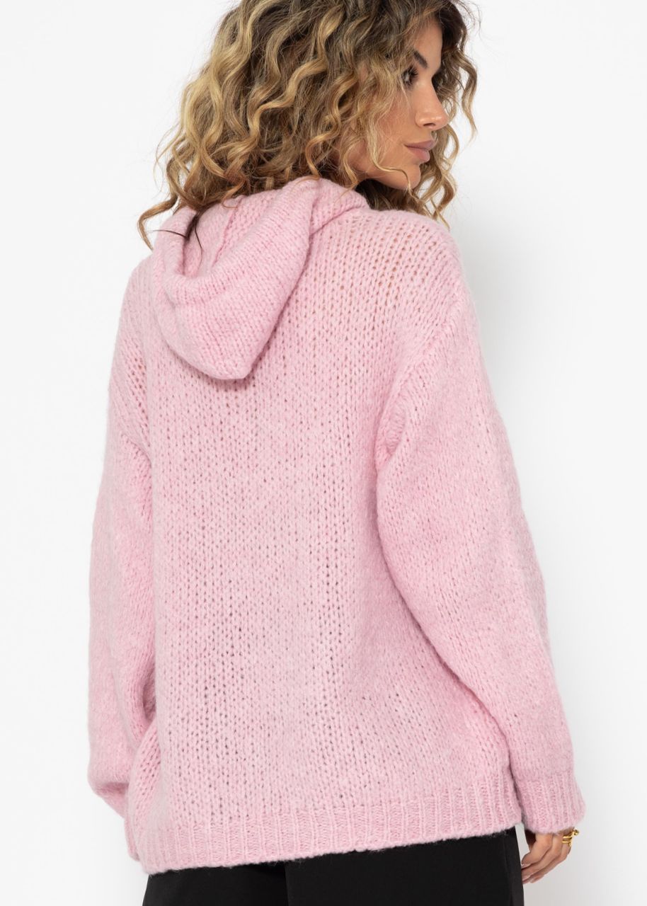 Pullover mit Hoodie - rosa