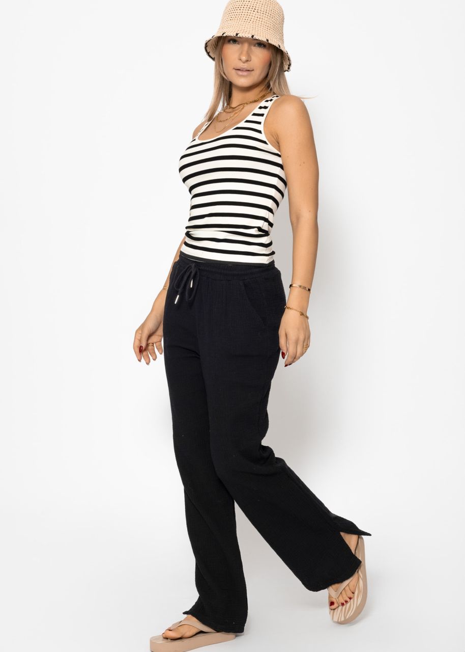 Musselin Pants, schwarz