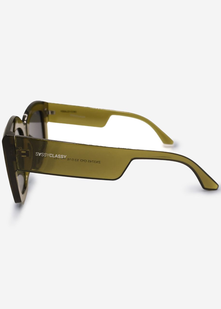 Oversize Sonnenbrille - khaki