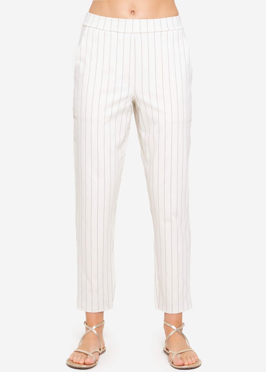 Jersey Chinos mit Nadelstreifen - offwhite