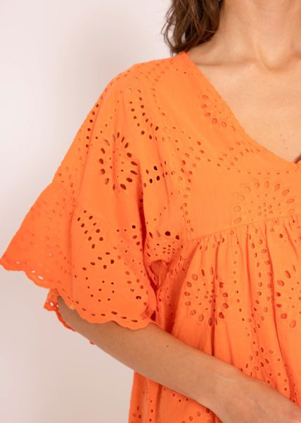 Mini Hängerchenkleid in Spitze, orange