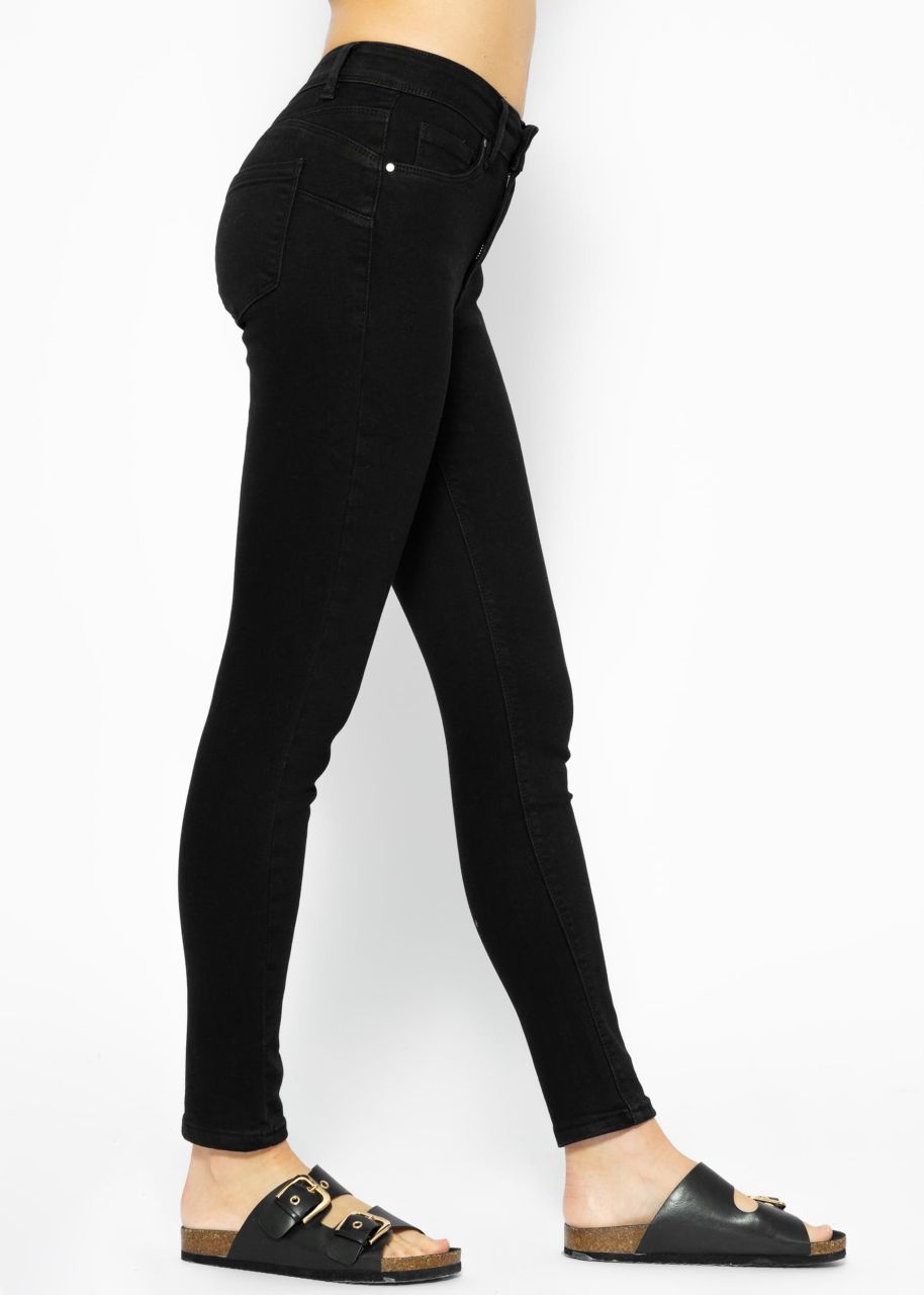 High Waist Push Up Jeans - schwarz