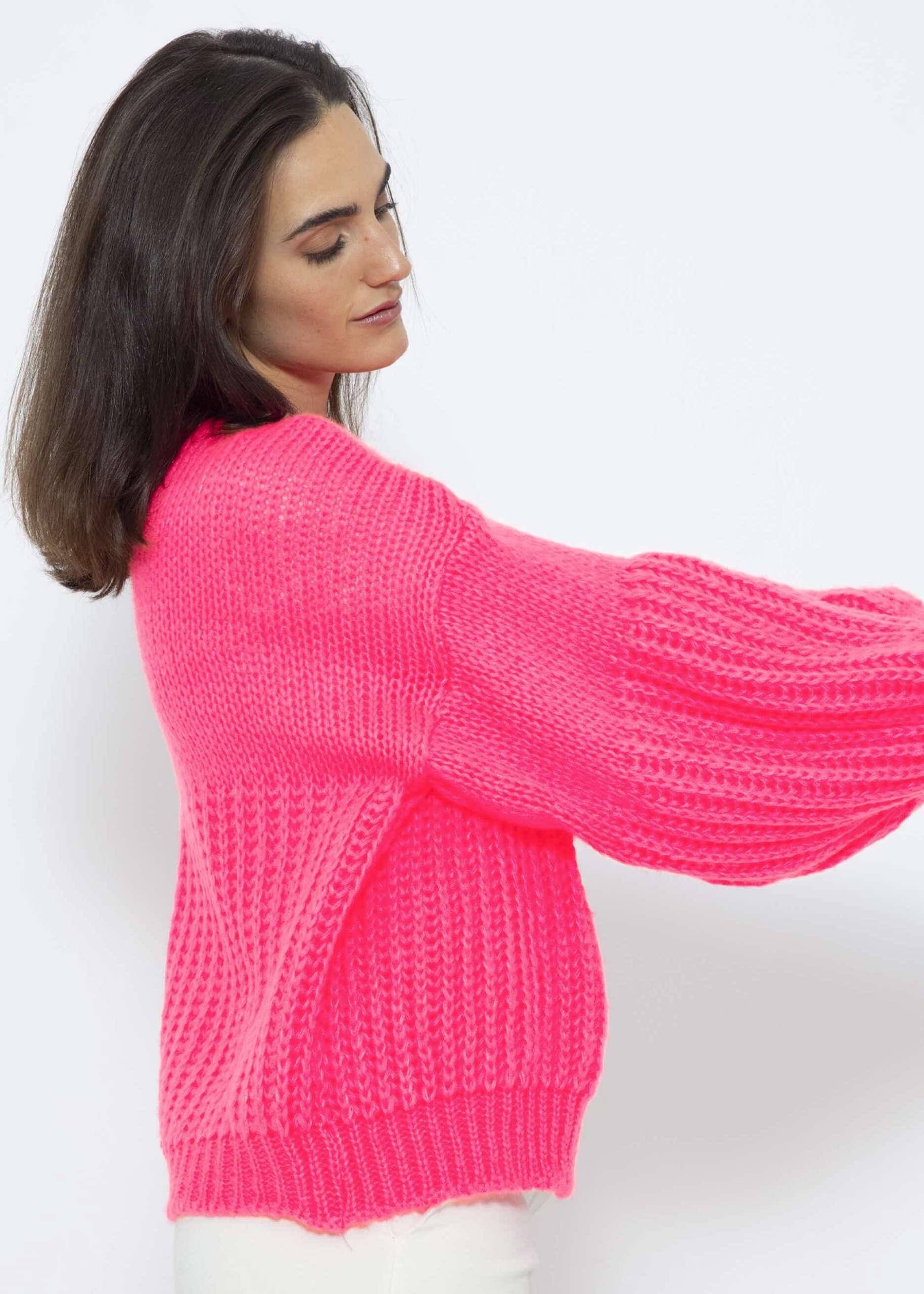 Cardigan mit Struktur - pink