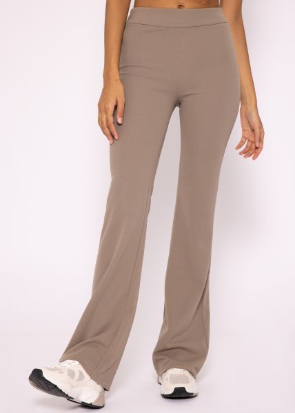 Leicht ausgestellte Leggings, taupe
