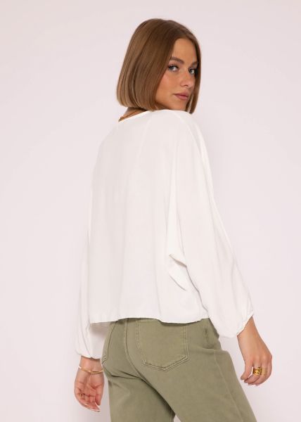 Fliessendes oversize Top, weiß