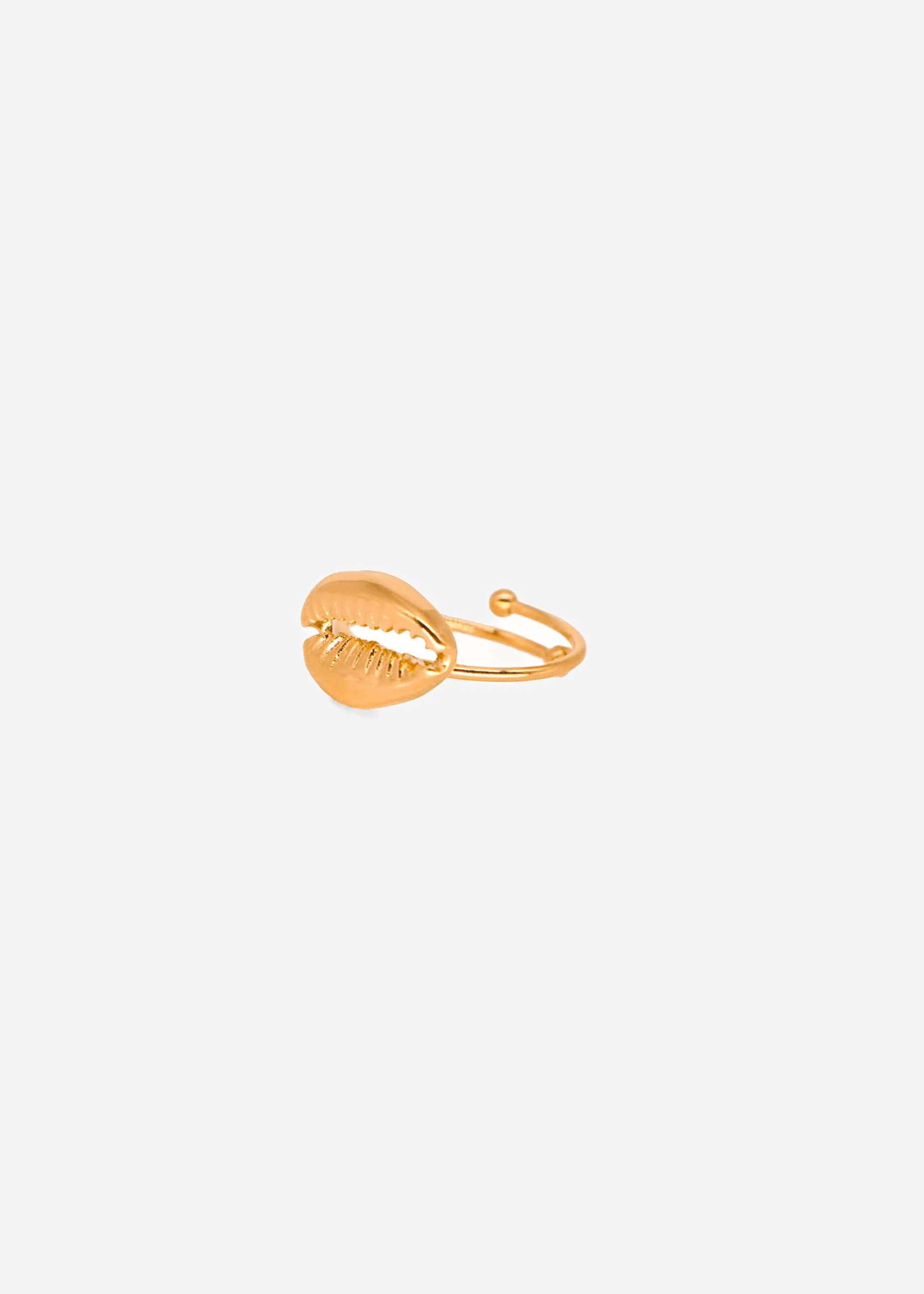 Ring mit Muschel, gold