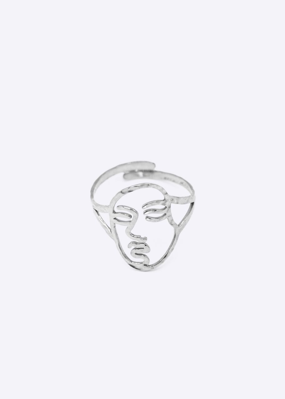 Ring "FACE", silber