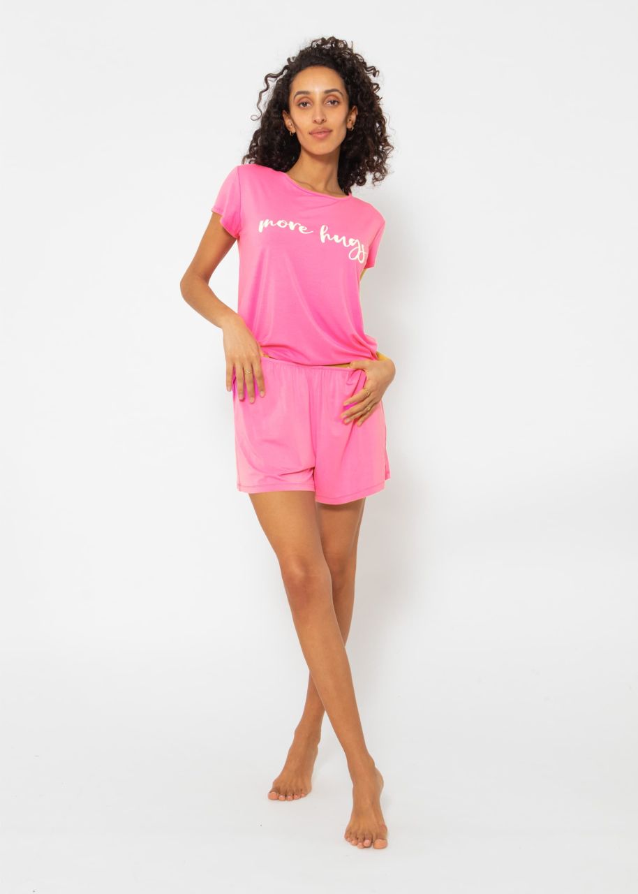 Pyjamashirt mit Print - pink