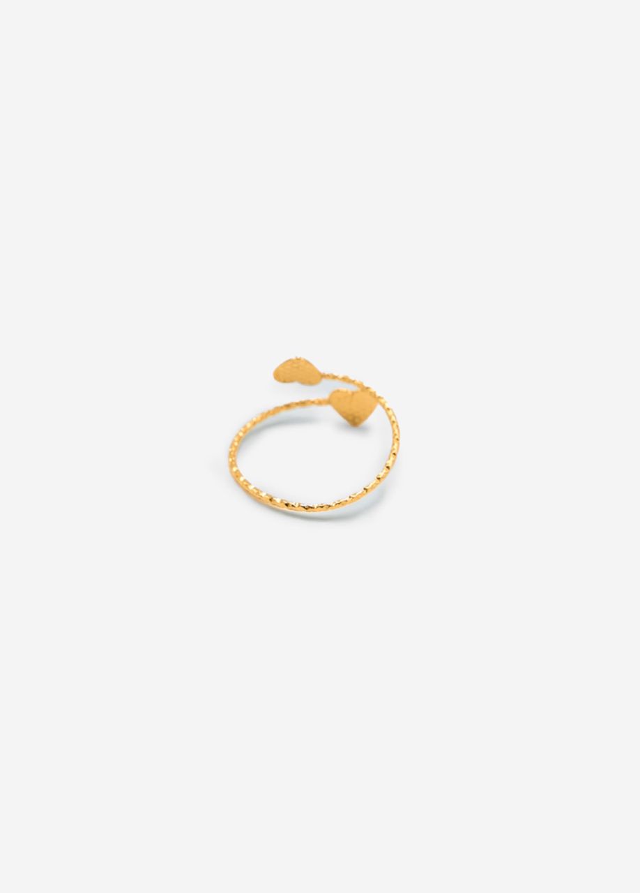 Ring mit 2 Herzen - gold