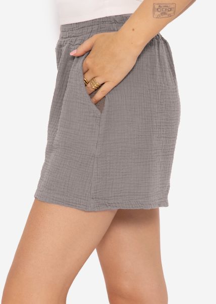 Musselin Shorts, taupe