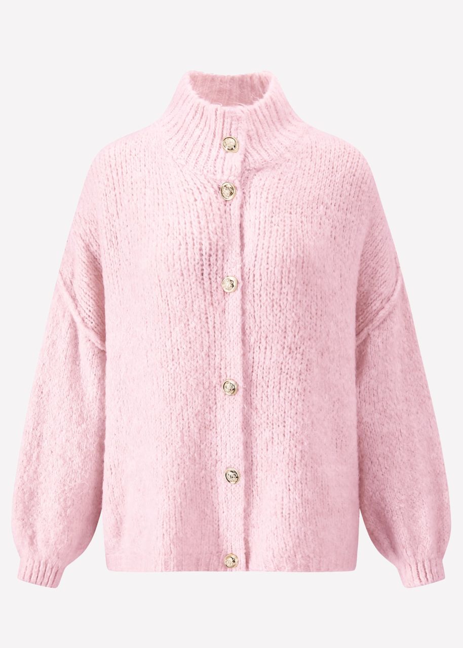 Jessica Haller Kuscheliger Oversize Cardigan mit Knöpfen - rosa