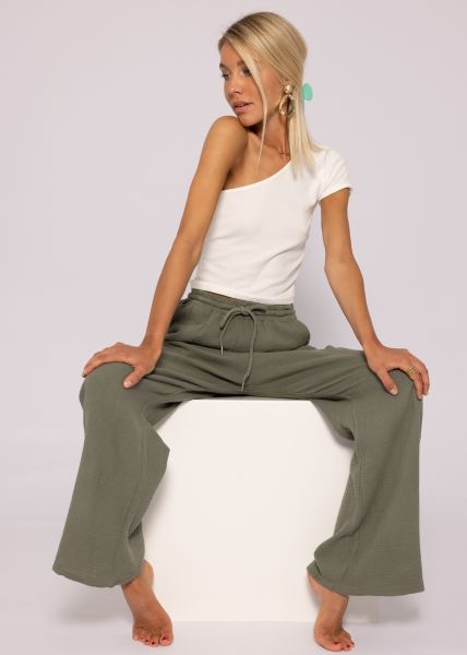 Asymmetrisches Crop-Shirt, weiß