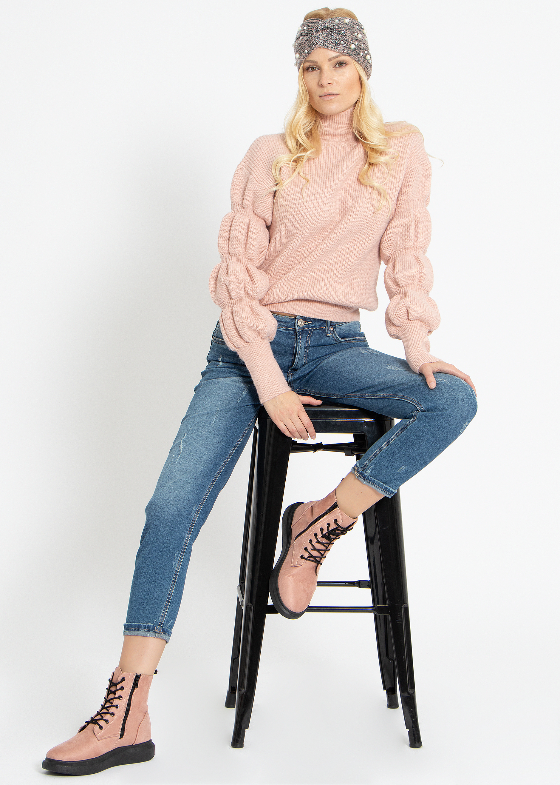 Schnur Boots Mit Plateau Rosa Boots Schuhe Sassyclassy De