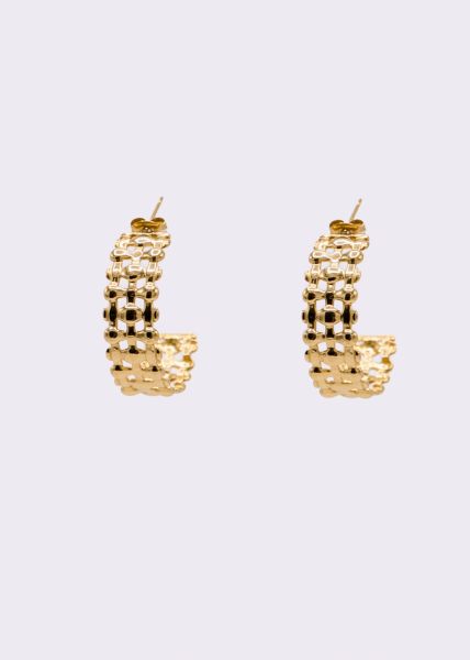 Breite Creolen, gold