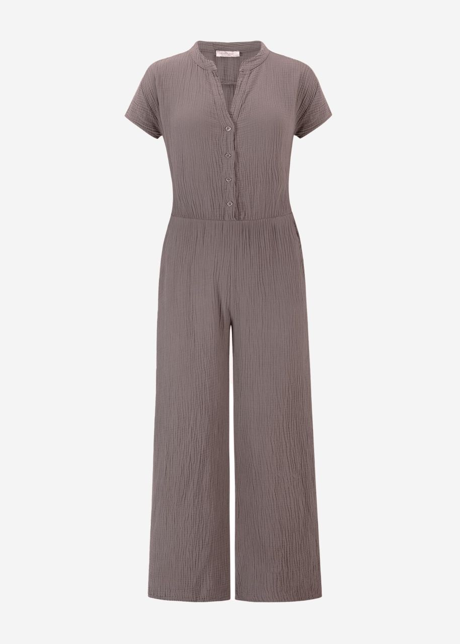 Casual Musselin Jumpsuit - taupe