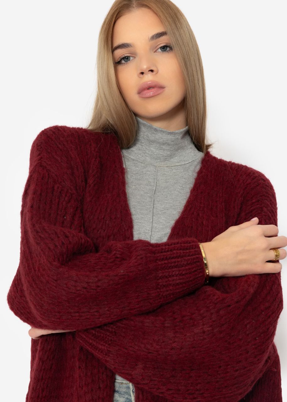 Oversize Cardigan - burgundy