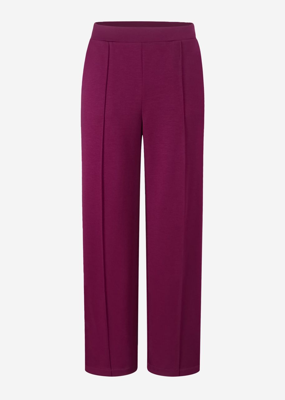 Softe weite Jogginghose mit Biese - burgundy