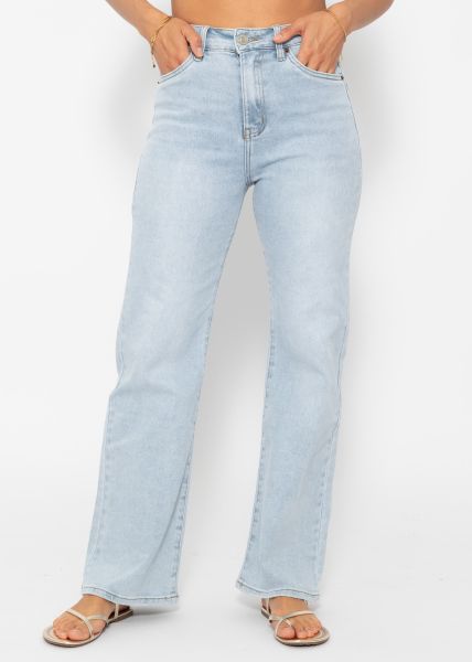 Straight Leg Jeans - hellblau