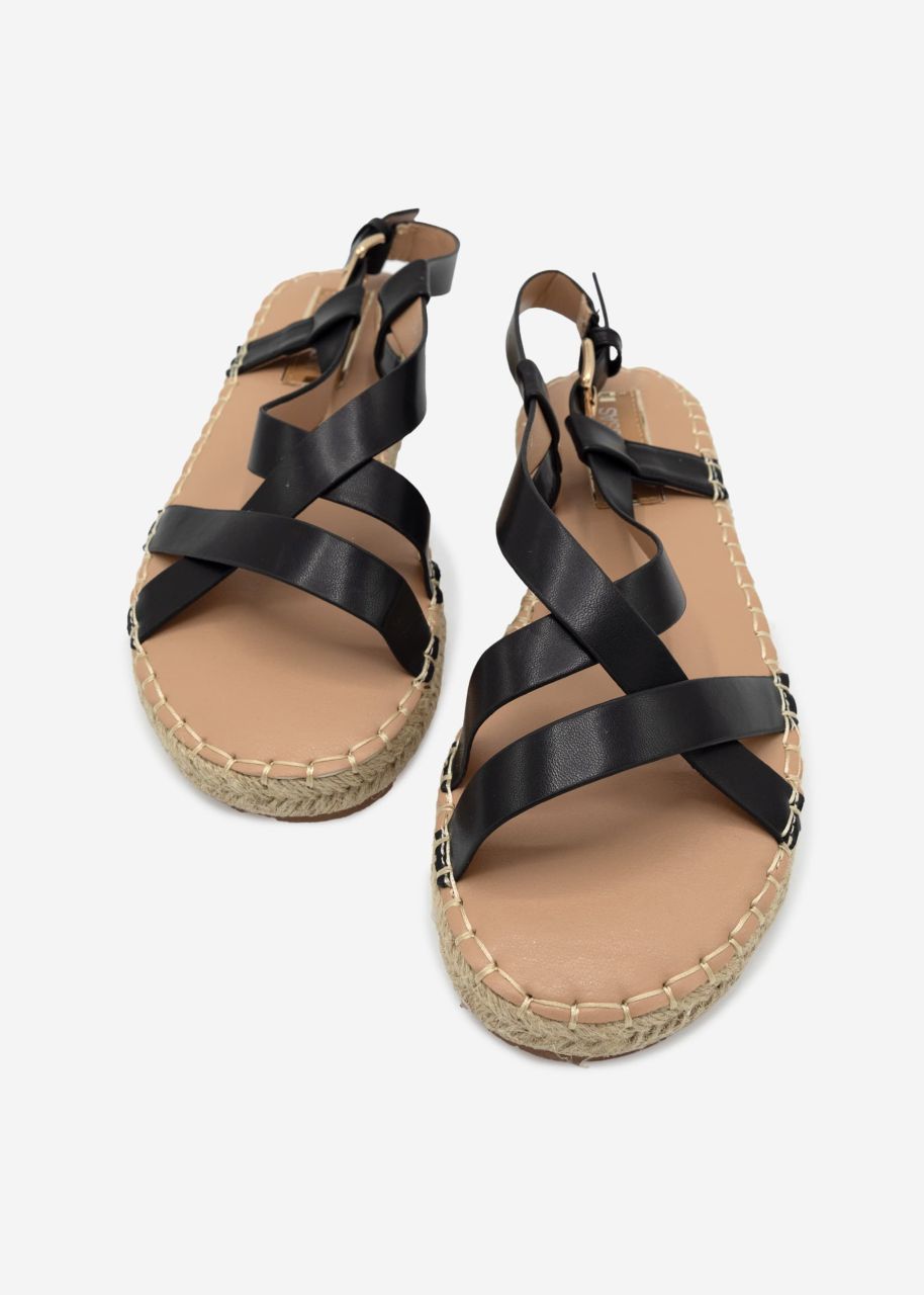 Riemchen Sandalen - schwarz