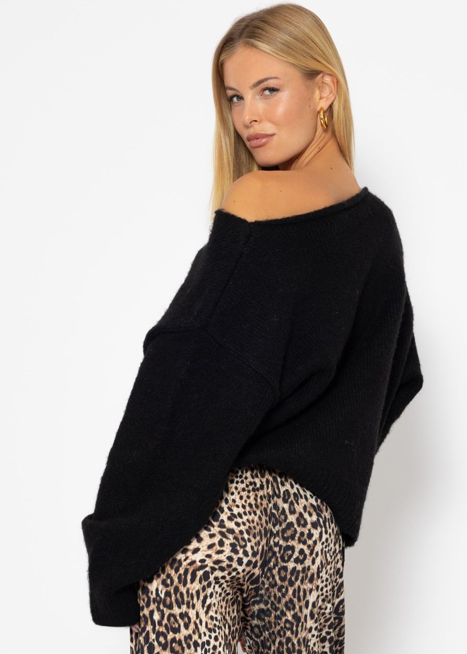 Oversize Pullover - schwarz