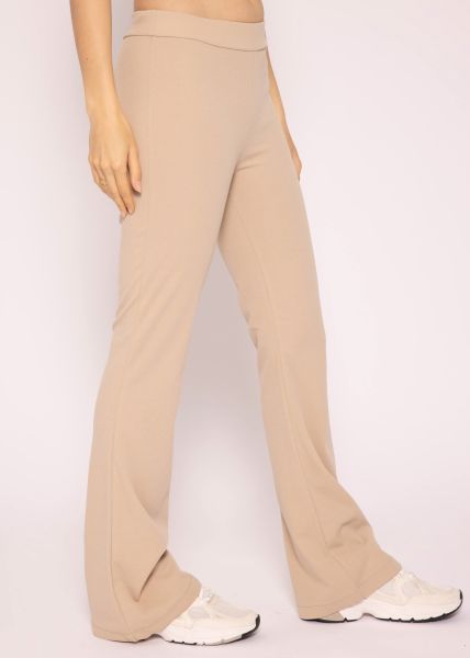 Leicht ausgestellte Leggings, beige