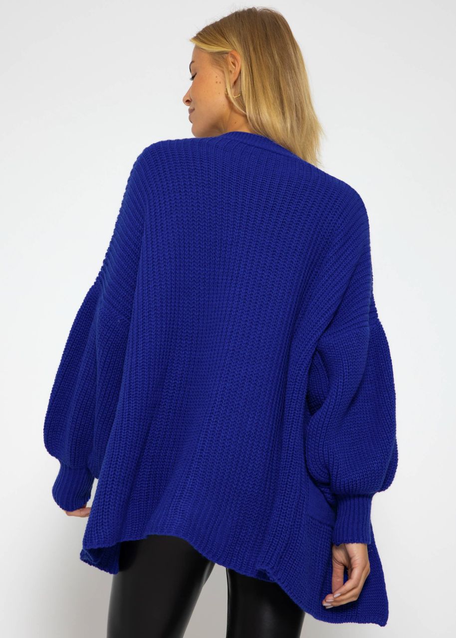 Strick Cardigan mit Taschen - royalblau