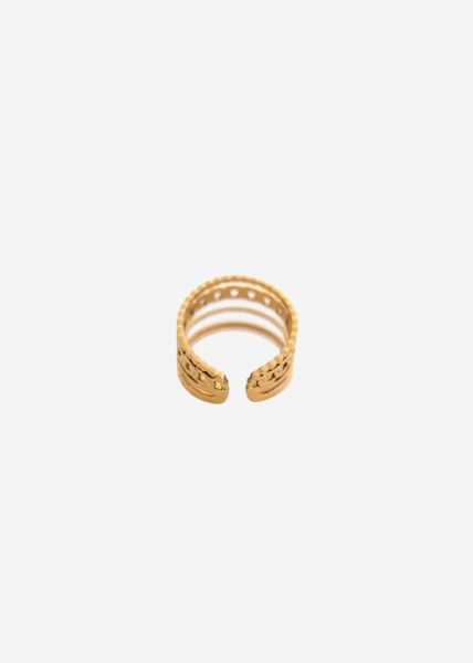 Ring mit Kettendetail, gold